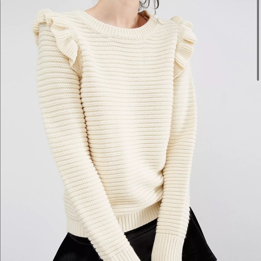 Willow & Paige ribbed cream sweater